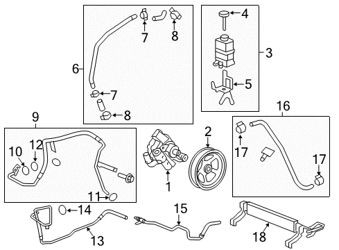 2014 Chevy Traverse P/S Pump & Hoses, Steering Gear & Linkage Diagram 3 - Thumbnail