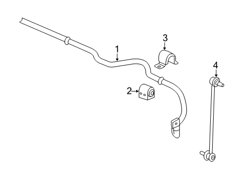 2006 Chevy HHR Stabilizer Bar & Components - Front Diagram