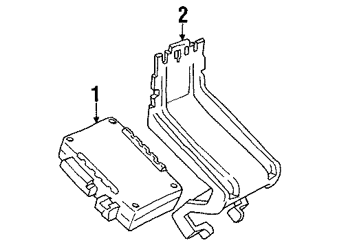 1994 Pontiac Bonneville Headlight Automatic Control Module Assembly Diagram for 25624030