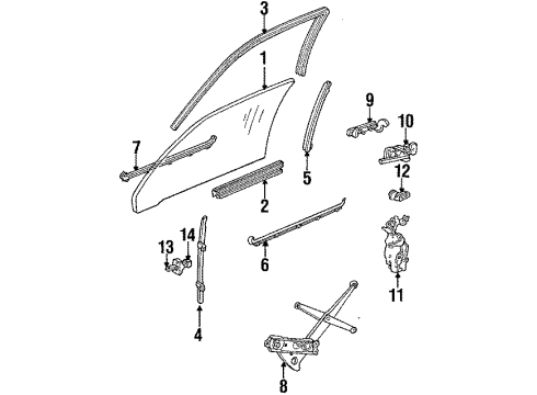 1984 Chevy Chevette Handle,Front Side Door Outside Diagram for 20338488