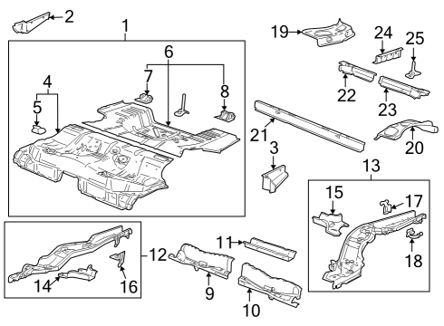 2002 Saturn LW300 Crossmember Asm,Rear Suspension Support Diagram for 21018594