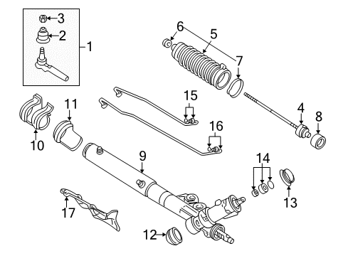 2000 Pontiac Bonneville Gear Kit,Steering (Remanufacture) Diagram for 19330453