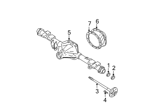 2003 Chevy Suburban 1500 Axle Housing - Rear Diagram 1 - Thumbnail