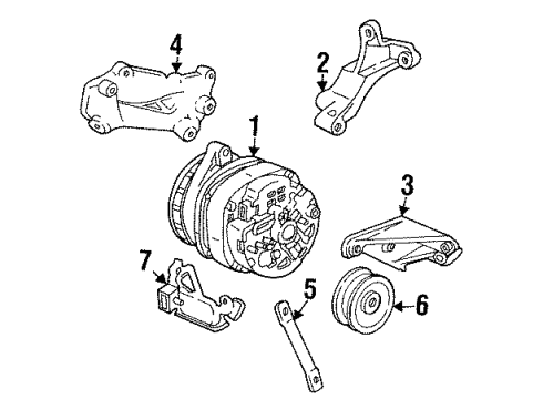 1994 Cadillac DeVille Belts & Pulleys, Maintenance Diagram 1 - Thumbnail