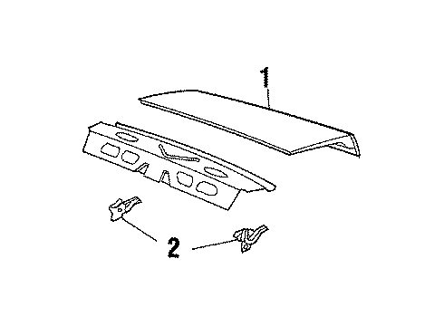 1987 Cadillac Cimarron Emb Assembly, C/Lid Lock Cyl & Escutcheon (Functional) Source: P Diagram for 20605994