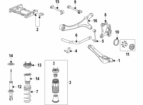 2022 GMC Yukon Sensor Assembly, Front Susp Auto Fwd Lighting Pos Diagram for 84138742