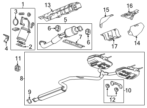 2014 Chevy Malibu Exhaust Components Diagram 1 - Thumbnail