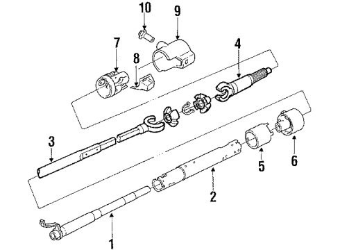 1987 GMC Caballero Steering Column Diagram 2 - Thumbnail