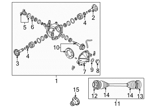 2005 Pontiac GTO Joint Kit,Rear Wheel Drive Shaft Outer Cv Diagram for 92147469