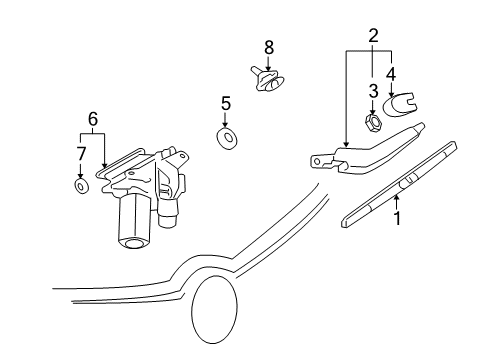 2012 Buick Enclave Wiper & Washer Components Diagram 1 - Thumbnail