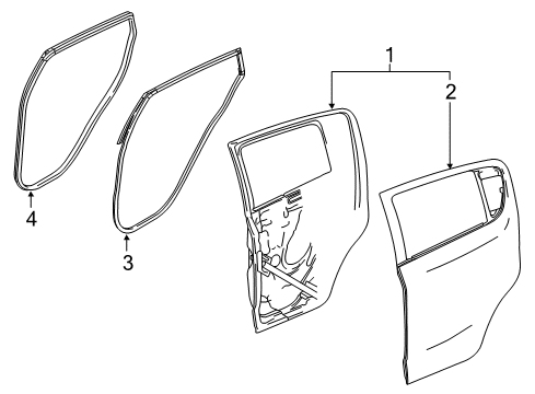 2018 Chevy Sonic Rear Door Diagram