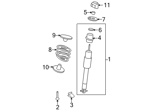 2010 Cadillac DTS Shocks & Components - Rear Diagram