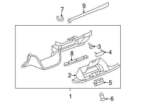 2007 Chevy Silverado 2500 HD Glove Box Diagram 2 - Thumbnail