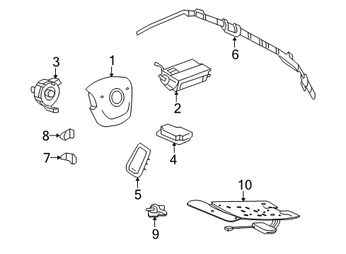 2014 Cadillac CTS Airbag Assembly, Instrument Panel Lower Diagram for 84040726