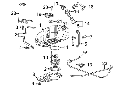 2017 GMC Savana 3500 Bracket Assembly, Emission Reduction Fluid Tank Support Diagram for 23452899