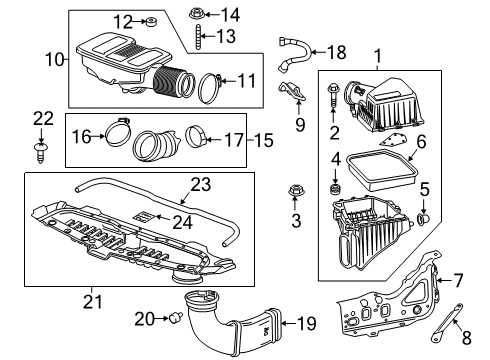 2022 GMC Sierra 1500 Air Intake Diagram 1 - Thumbnail