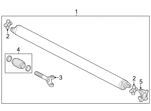 2023 GMC Canyon Drive Shaft - Rear Diagram 1 - Thumbnail