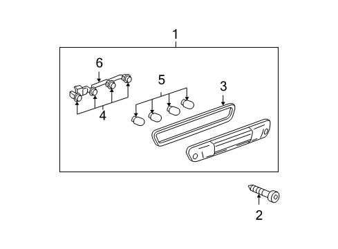 2012 GMC Canyon High Mount Lamps Diagram