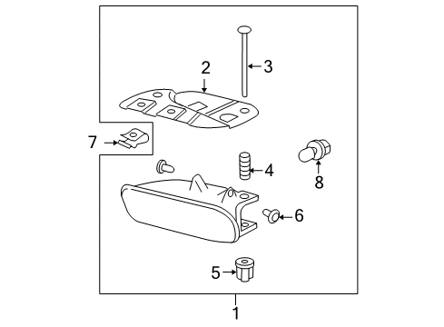 2004 Cadillac Escalade ESV Bulbs Diagram