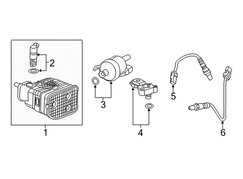 2018 Cadillac CT6 Canister Assembly, Evap Emis Diagram for 84581847