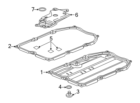 2016 Cadillac CTS Seal Assembly, Automatic Transmission Fluid Filter Diagram for 24270000