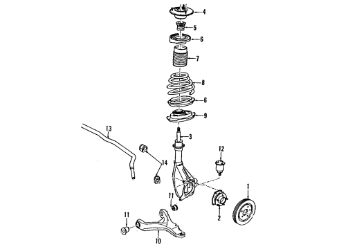 1998 Chevy Lumina Shaft, Front Stabilizer Diagram for 26024361