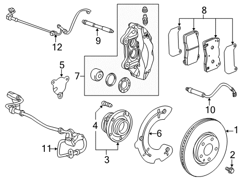 2018 Chevy Corvette Anti-Lock Brakes Diagram