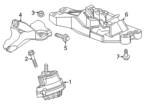 2024 Cadillac CT5 Engine & Trans Mounting Diagram 3 - Thumbnail