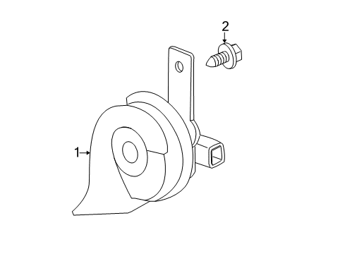 2020 Chevy Traverse Horn Assembly, Single (Low Note) Diagram for 84795774