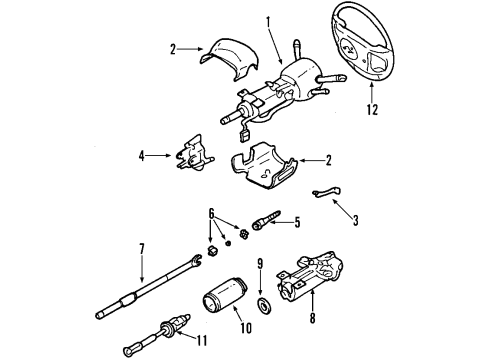 2002 Pontiac Bonneville Steering Column, Steering Wheel Diagram