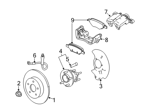 2010 Saturn Sky Rear Brakes Diagram