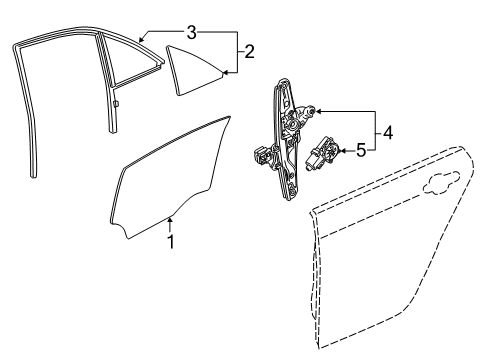 2013 Cadillac ATS Rear Door Diagram 1 - Thumbnail