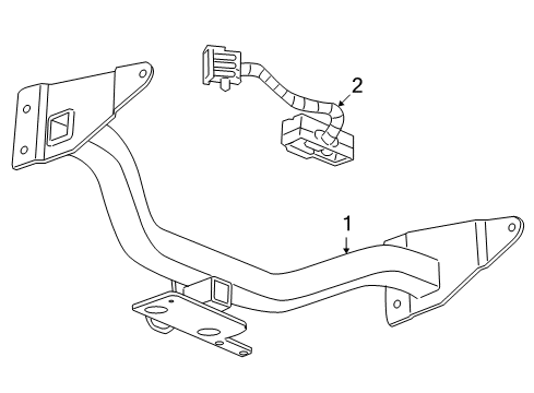 2009 Saturn Vue Trailer Hitch Components Diagram 1 - Thumbnail