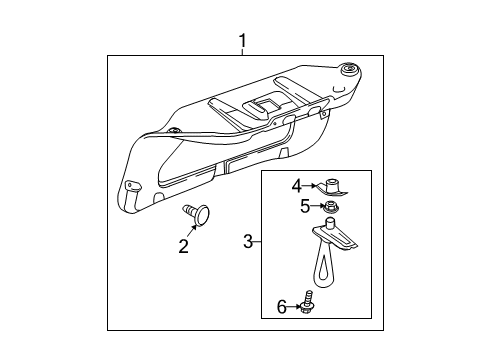 2007 Saturn Aura Interior Trim - Trunk Lid Diagram