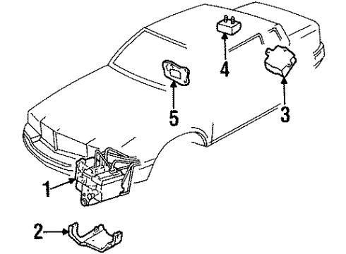 1997 Cadillac Seville Traction Control Components, Brakes Diagram 1 - Thumbnail