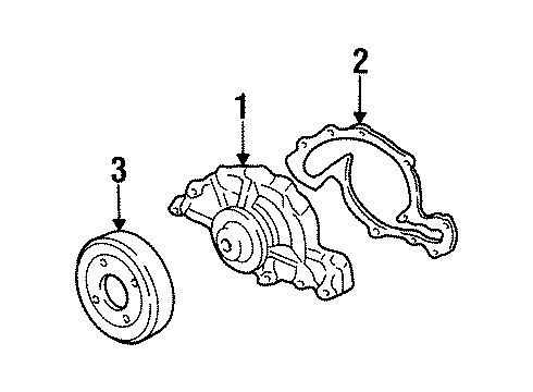 1998 Oldsmobile Intrigue Cooling System, Radiator, Water Pump, Cooling Fan Diagram 1 - Thumbnail