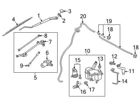 2017 Chevy City Express Wiper & Washer Components Diagram