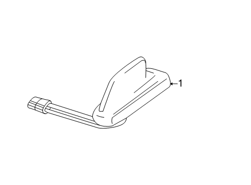 2019 Chevy Tahoe Antenna Assembly, High Freq Eccn=5A991 *Mineral Met Diagram for 84346811