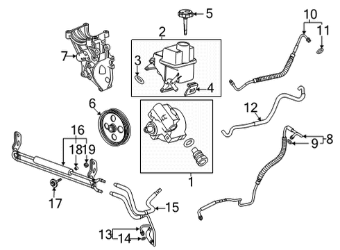 2024 GMC Sierra 3500 HD HOSE ASM-P/S GR INL Diagram for 84687208