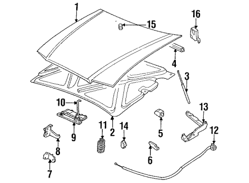 1992 Buick LeSabre RETAINER, Chassis/Engine Wiring Harness Diagram for 25550456