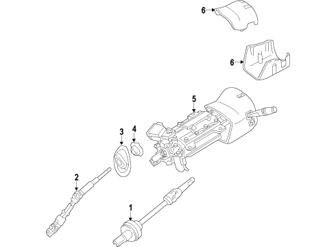 2011 GMC Yukon Steering Column & Wheel, Shroud, Switches & Levers Diagram 3 - Thumbnail