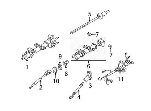 2008 Hummer H2 Steering Column, Steering Wheel Diagram