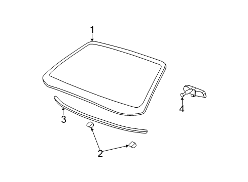 2005 Buick Park Avenue Windshield Glass Diagram