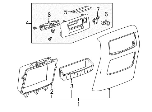 2015 GMC Sierra 3500 HD Center Console Diagram 3 - Thumbnail