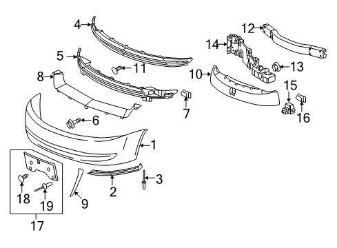 2003 Saturn Ion Front Bumper Diagram 2 - Thumbnail