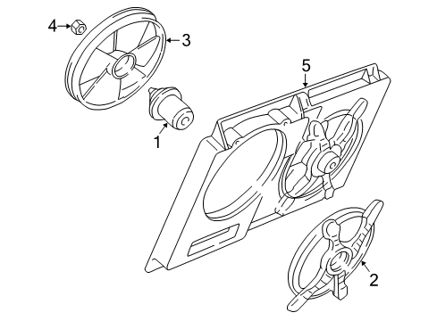 2004 Chevy Corvette Cooling System, Radiator, Water Pump, Cooling Fan Diagram 2 - Thumbnail