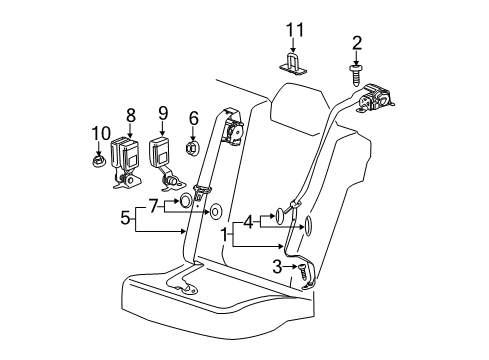 2015 Buick LaCrosse Seat Belt Diagram