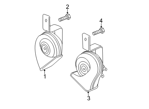 2016 Chevy Caprice Horn Assembly, 400 Hertz Diagram for 92258851