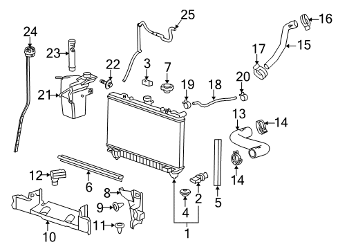 2014 Chevy Camaro Duct Assembly, Radiator Air Inlet Diagram for 22867634