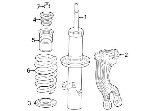 2024 Cadillac LYRIQ Struts & Components - Front Diagram